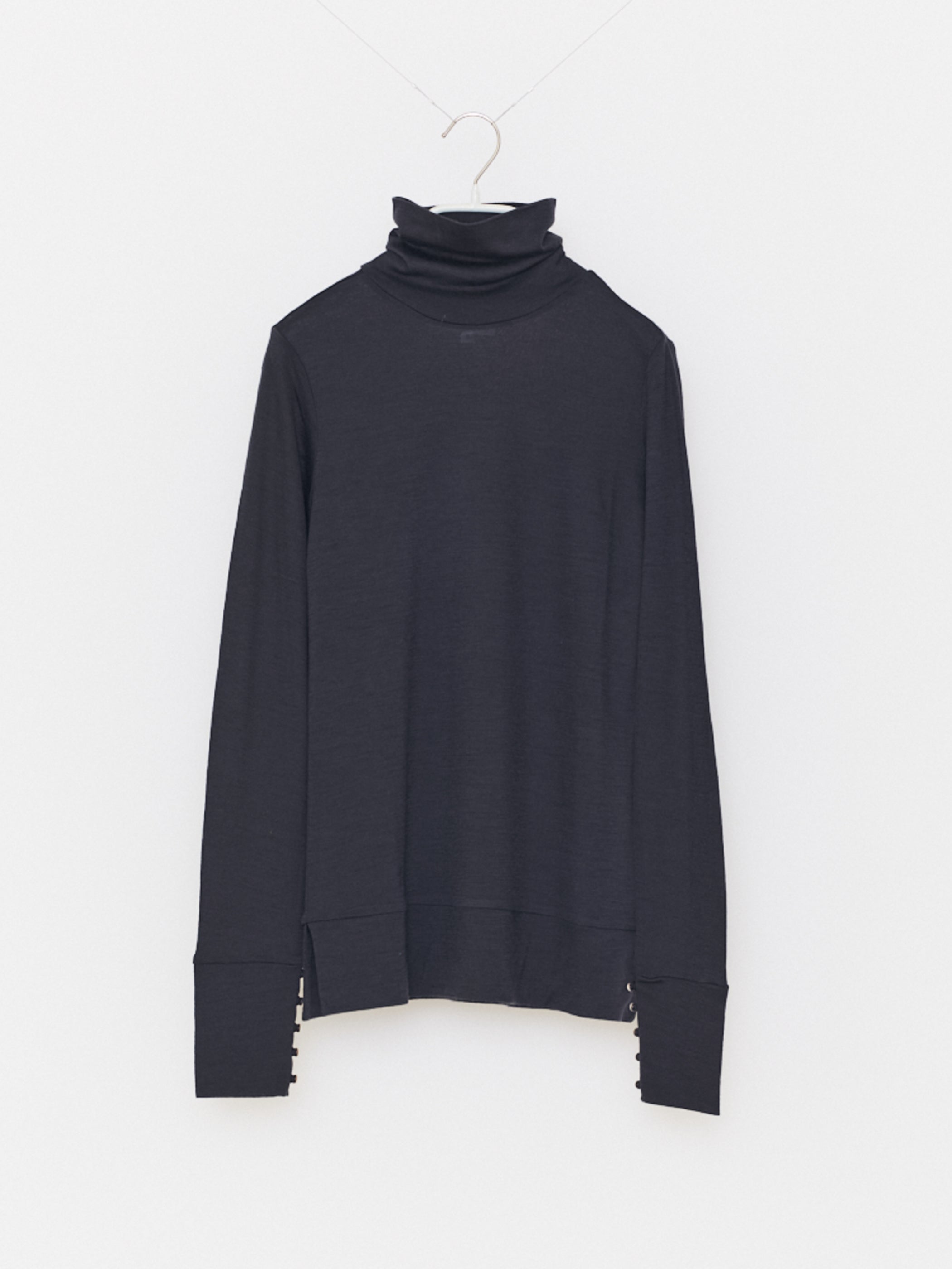 WOOL JERSEY HIGH NECK T