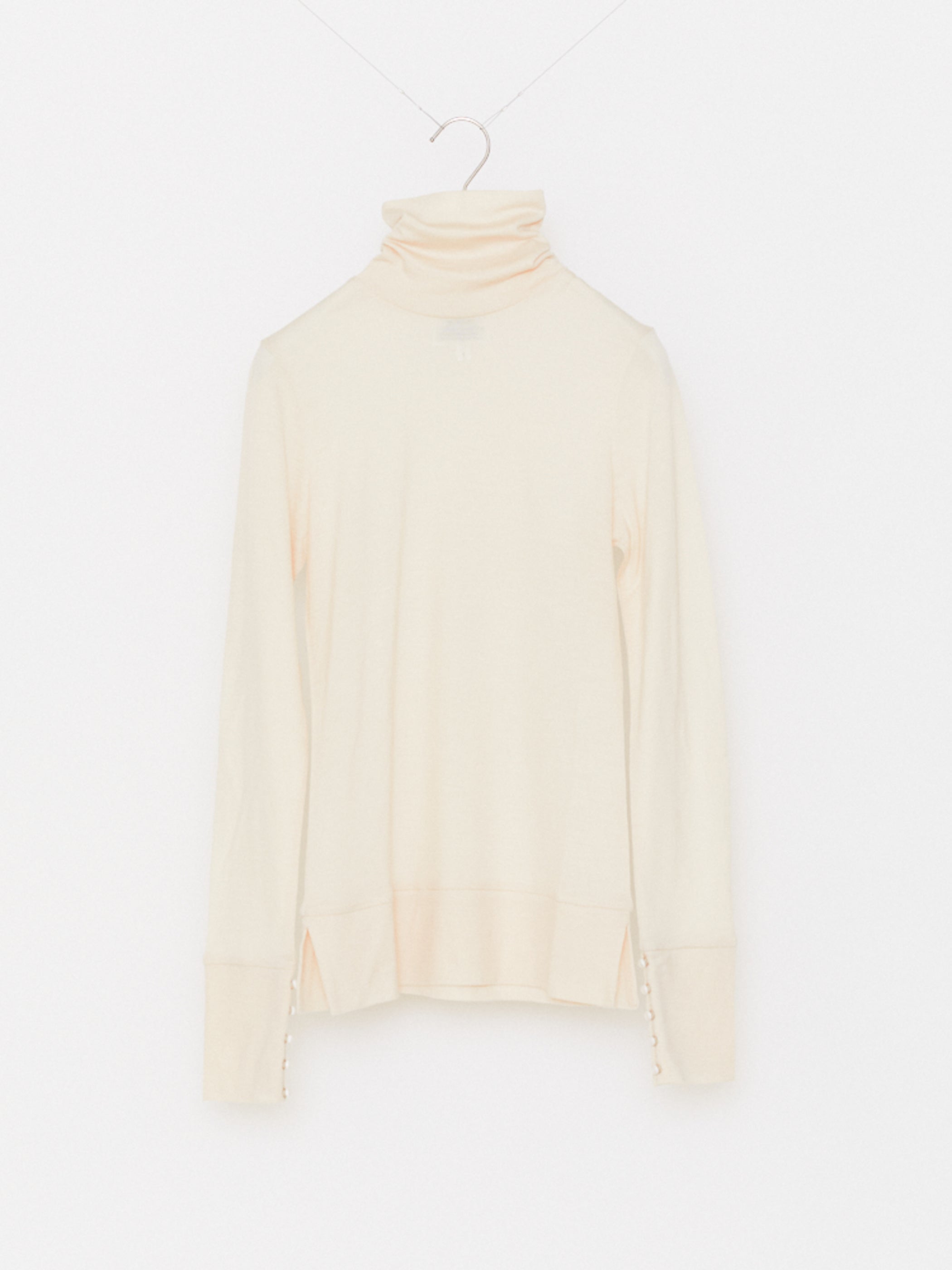 WOOL JERSEY HIGH NECK T