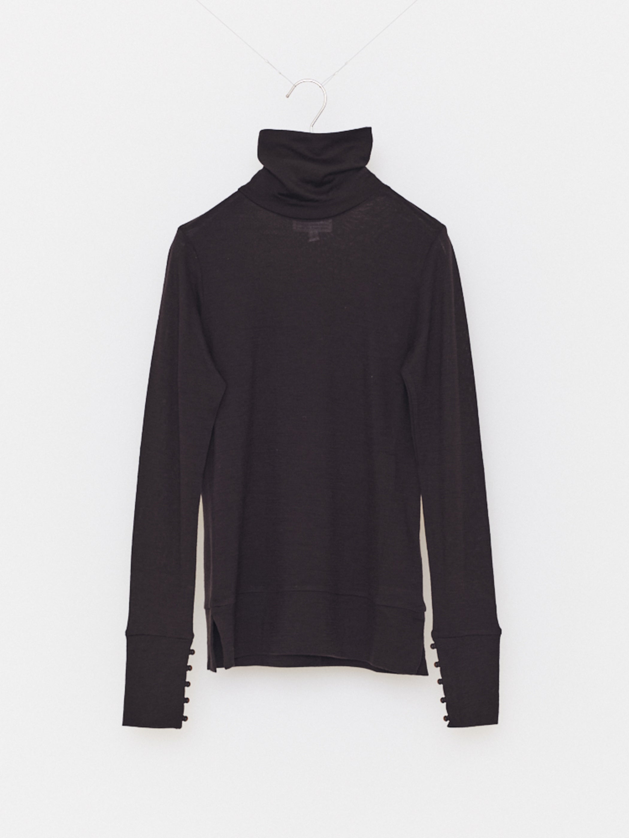 WOOL JERSEY HIGH NECK T