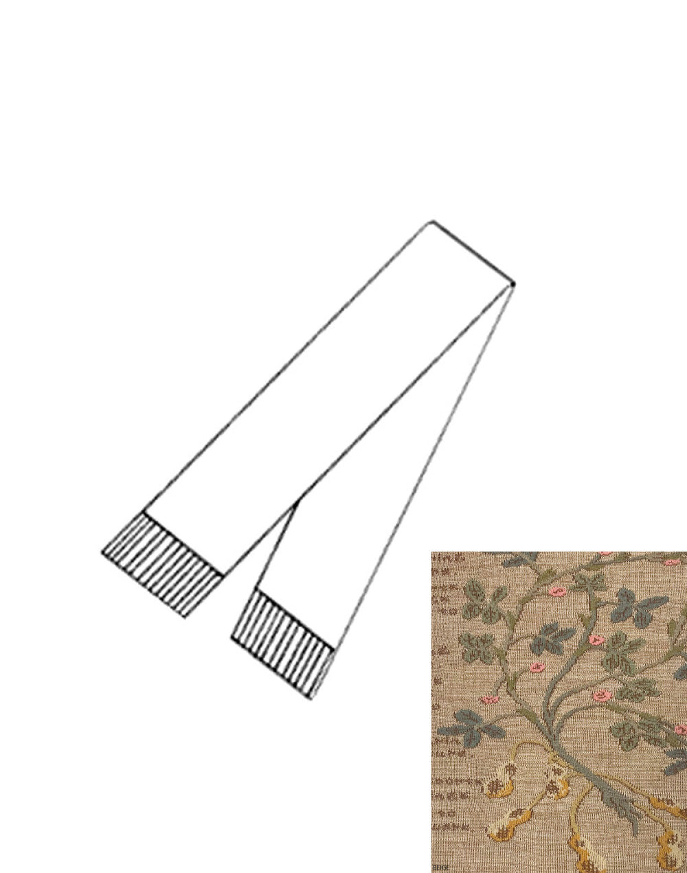SOCK KNIT MUFFLER W/FRINGE