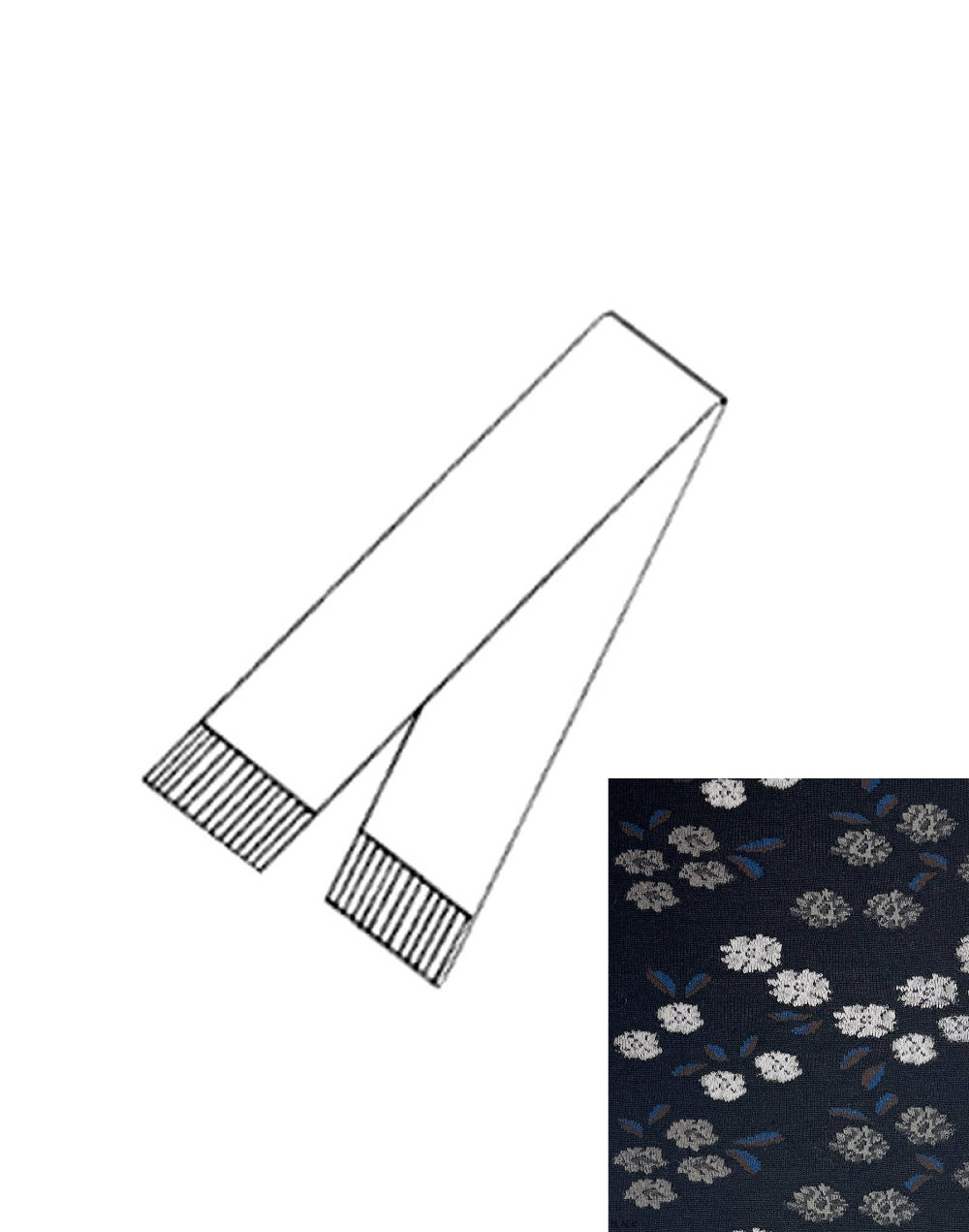 SOCK KNIT MUFFLER W/FRINGE