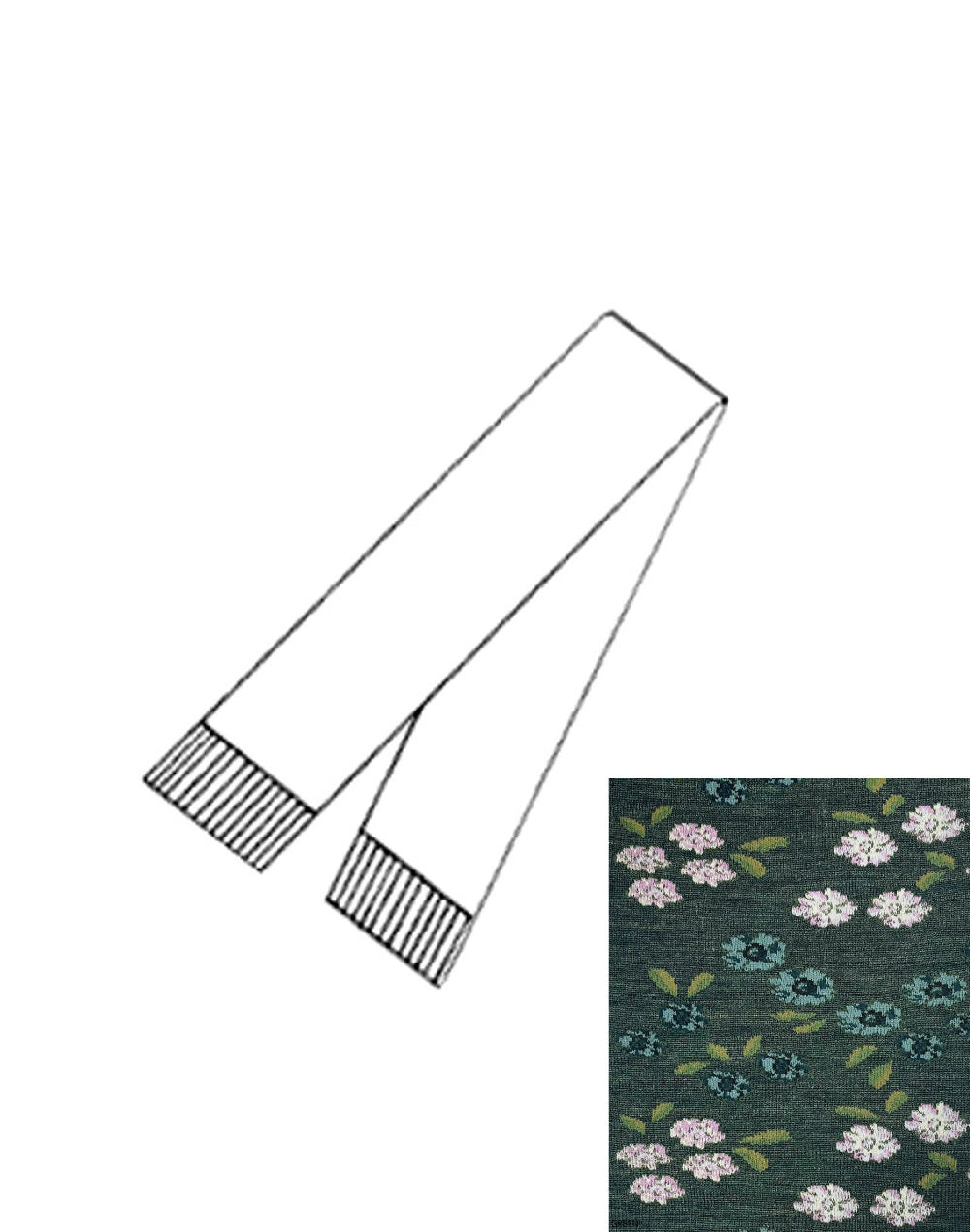 SOCK KNIT MUFFLER W/FRINGE