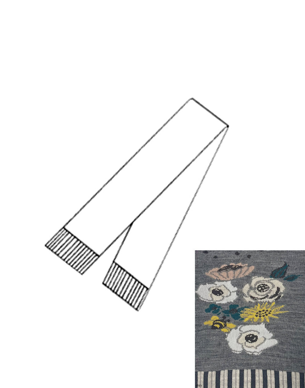 SOCK KNIT MUFFLER W/FRINGE