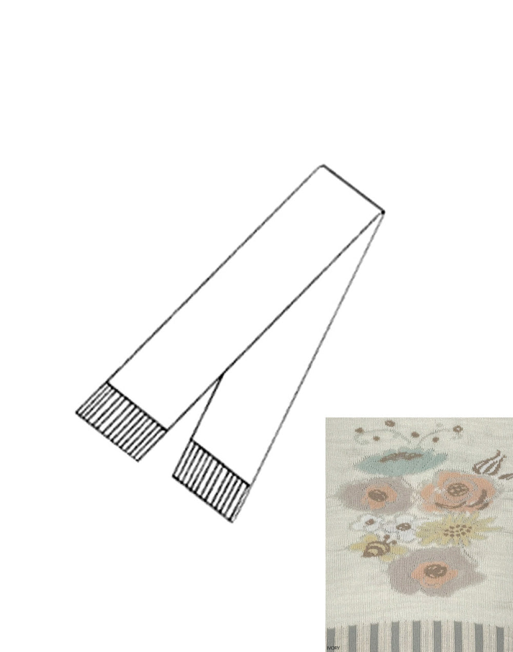 SOCK KNIT MUFFLER W/FRINGE