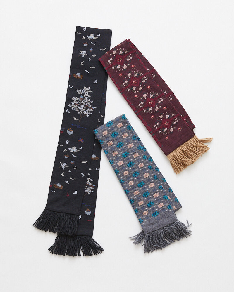 SOCK KNIT MUFFLER WITH FRINGE