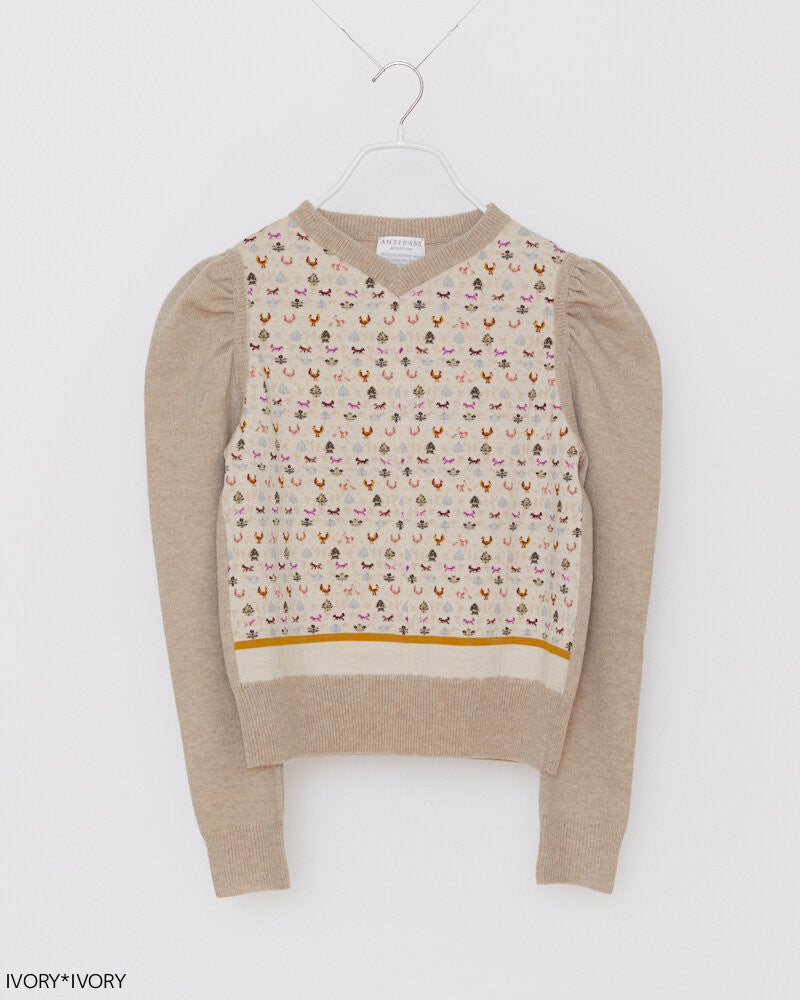 SOCK KNIT PULLOVER / IVORY*IVORY