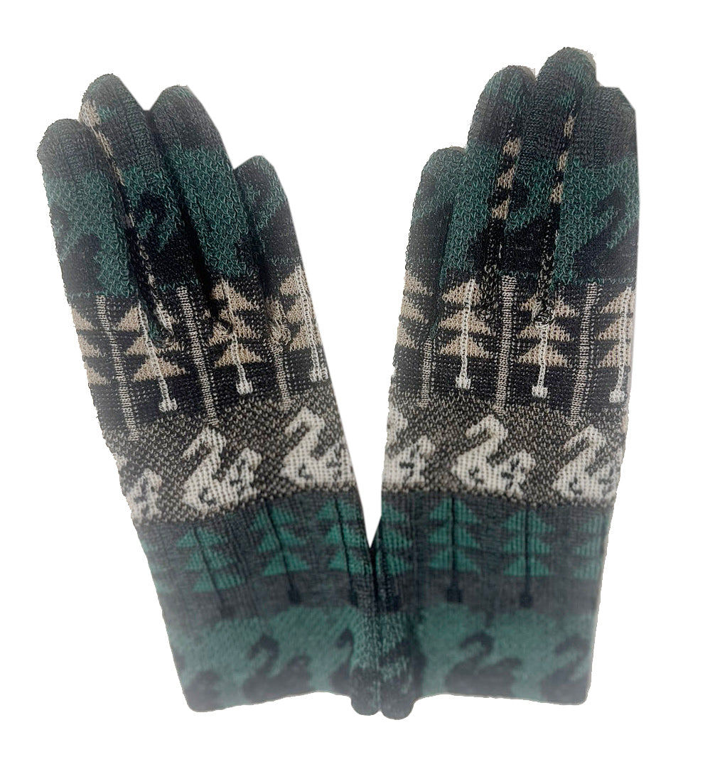 SOCK KNIT GLOVES / BLACK