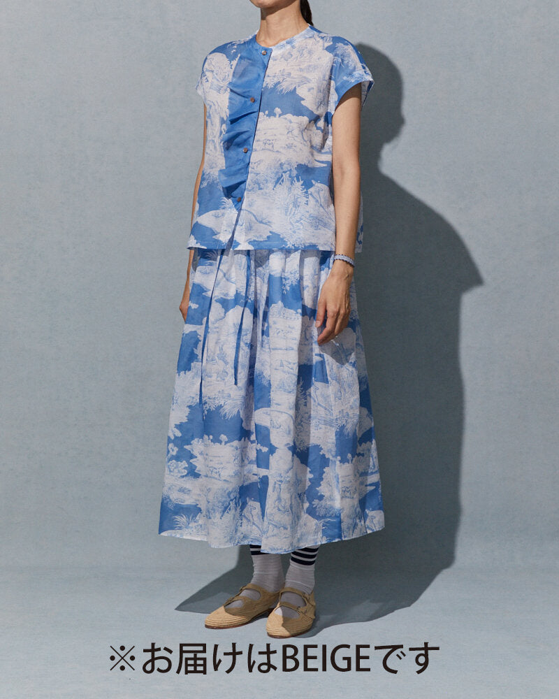 【NEW】PB60  / PRINTED TOPS / BEIGE