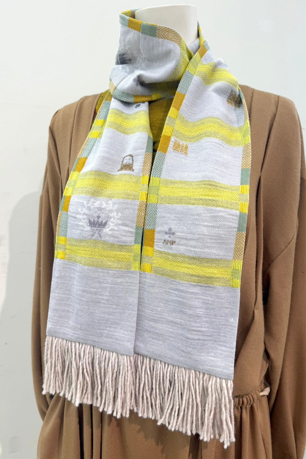 SOCK KNIT MUFFLER W/FRINGE