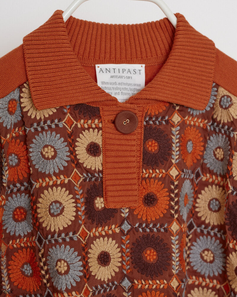 KNIT POLO SHIRTS W/EMBROIDERY FABRIC
