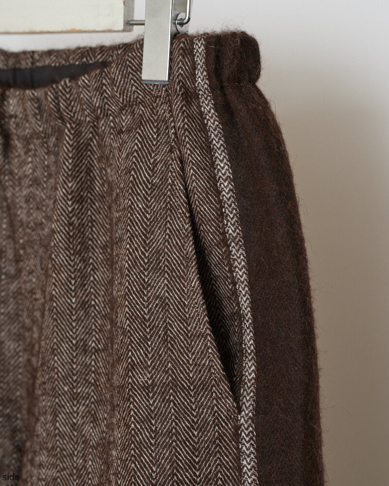 LINEN ALPACA HERRINGBONE PANTS