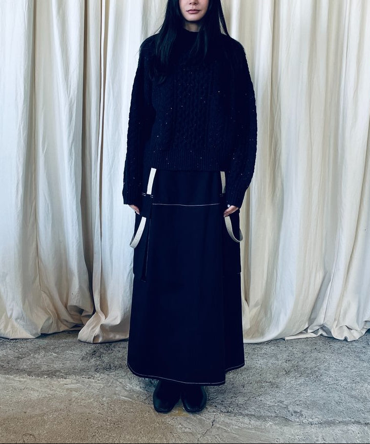navy skirt