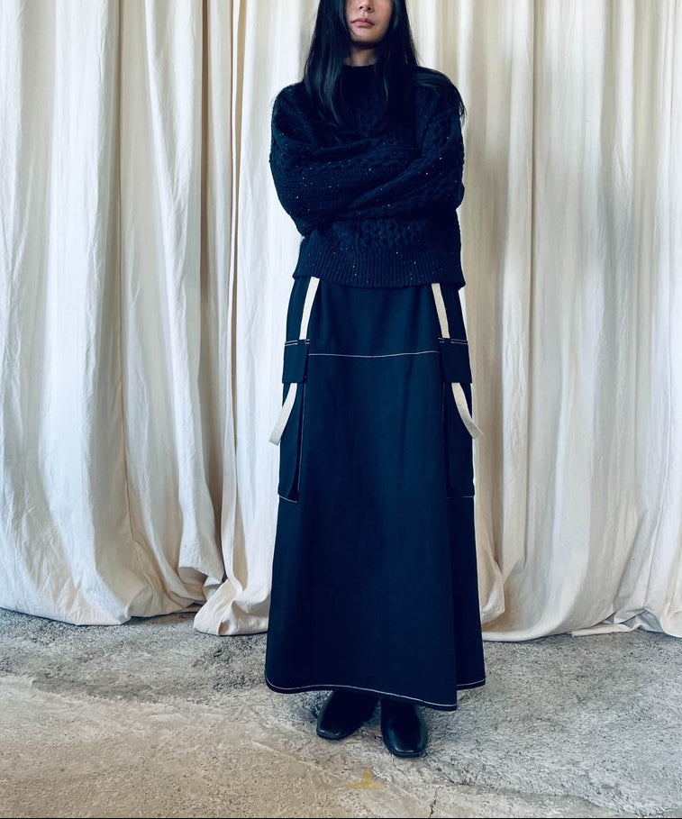 navy skirt